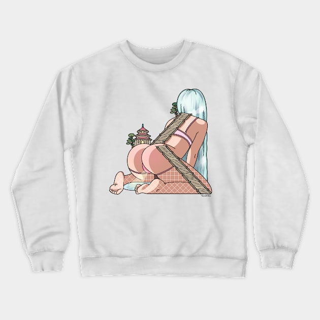 Her Body is a Temple Crewneck Sweatshirt by blacknallillustration